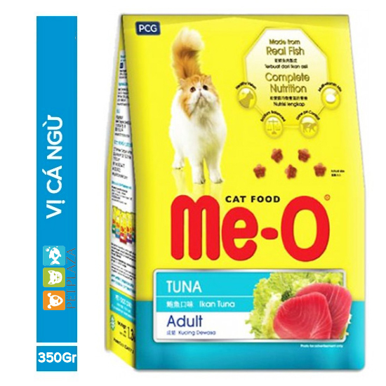 Me-O vị Cá ngừ 350g - Thức ăn cho Mèo trưởng thành dạng Hạt - Phụ kiện thú cưng Pet Plaza